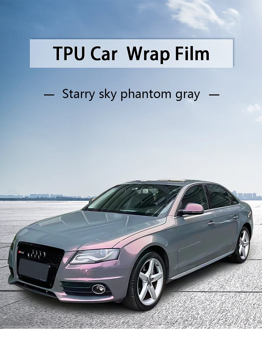 CAR STICKER  Color TPU Car Wrap Film Starry Sky Gray Phantom Color PPF Paint Protection Film Vehicle Wrap Film