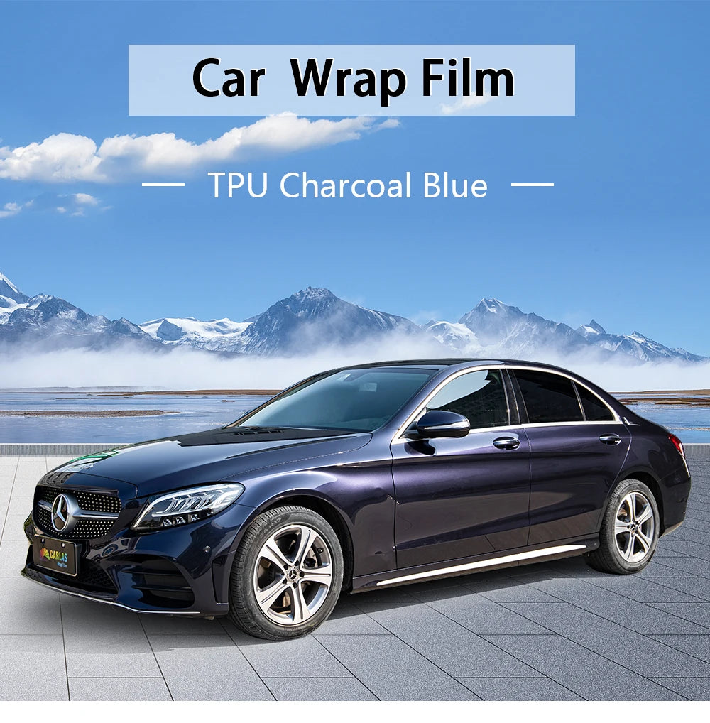 Car Body Wrap Film Charcoal Gray Blue Harcoal Color Paint Protection Film Car TPU Color PPF